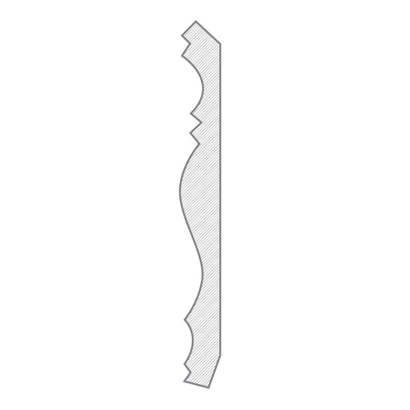 (image for) M-Trim 734 11/16" x 7-3/4" x 16' Primed MDF Crown Molding - Traditional