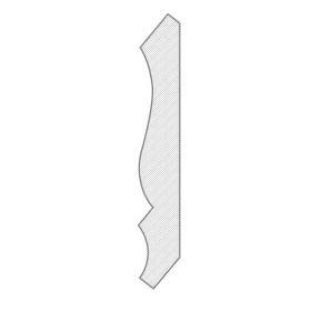 M-Trim 49 1/2" x 3-5/8" x 16' Primed Pine Crown Molding - Colonial