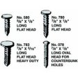 (image for) Crain 078 7/8" x 1/8" Long Oval Head Aluminum Drives - 1 Lb. Jar