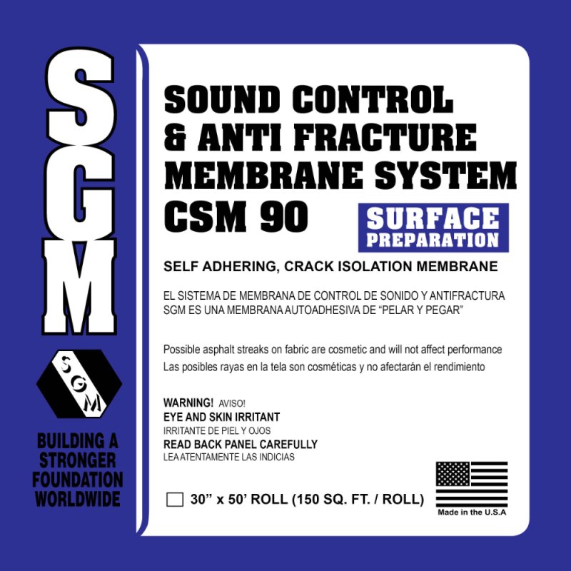 (image for) SGM CSM 90 Sound Control and Anti-Fracture Membrane System - 150 Ft. Roll