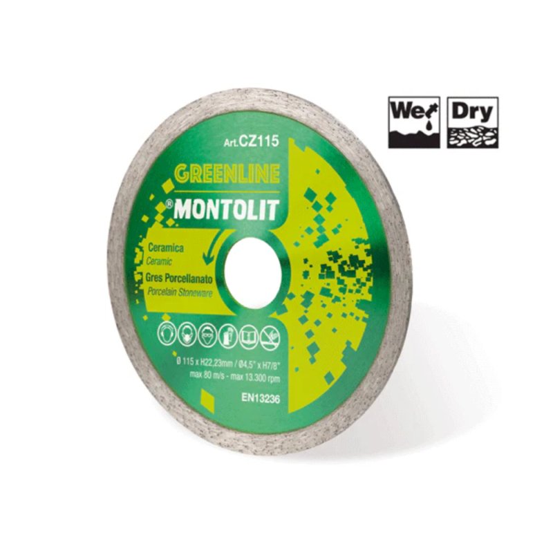 MONTOLIT CZ100 4\" Green Line Basic Continuous Rim Blade