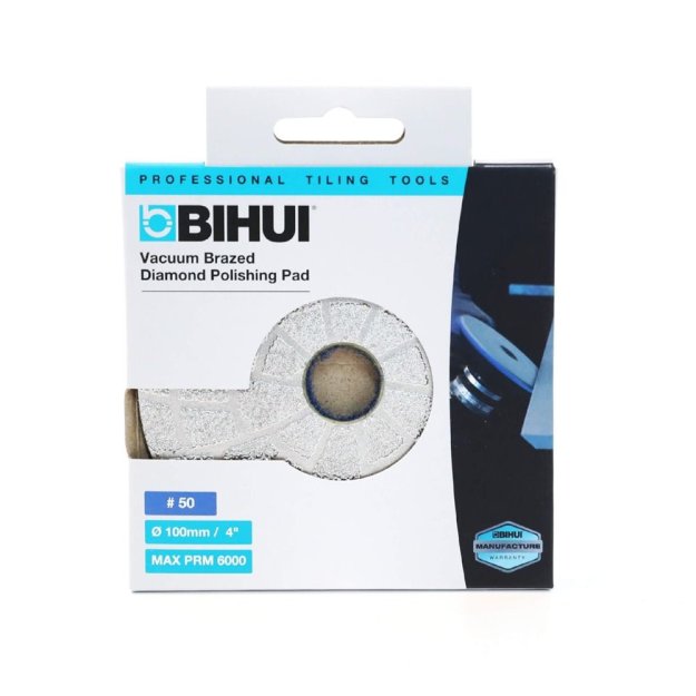 (image for) BIHUI DPV405 Vacuum Brazed Diamond Polishing Pad 50 Grit - 4"