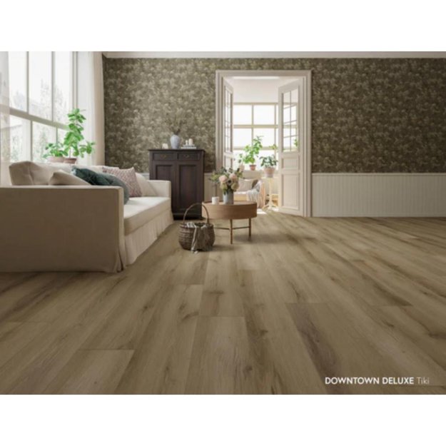 (image for) Chesapeake Flooring Downtown Deluxe SPC 7.56" x 48.62" Luxury Vinyl Plank - Tiki EWH3650