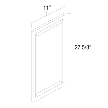 (image for) White Shaker 12" x 30" Decorative Panel - WS-DP1230