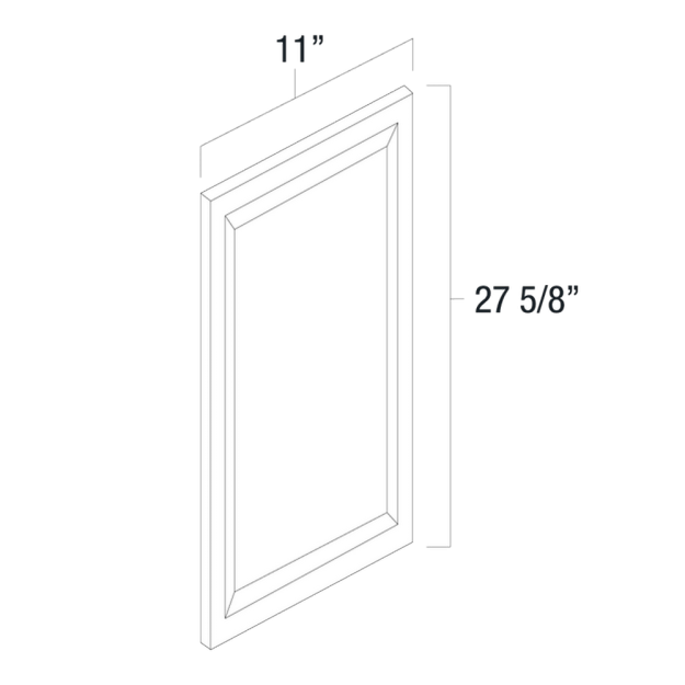(image for) White Shaker 12" x 30" Decorative Panel - WS-DP1230
