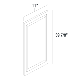 White Shaker 12" x 42" Decorative Panel - WS-DP1242