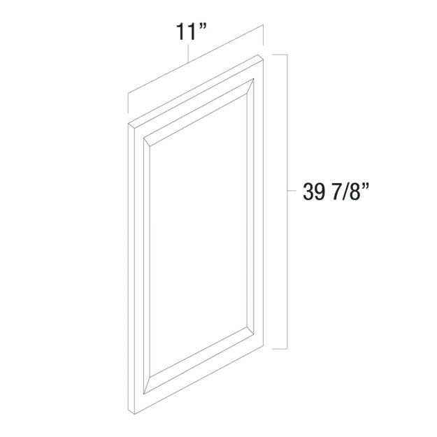 (image for) White Shaker 12" x 42" Decorative Panel - WS-DP1242