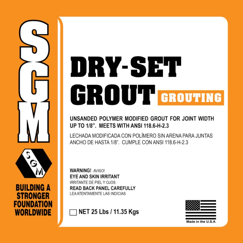 (image for) SGM Dry Set Unsanded Grout - 25 Lb. Bag