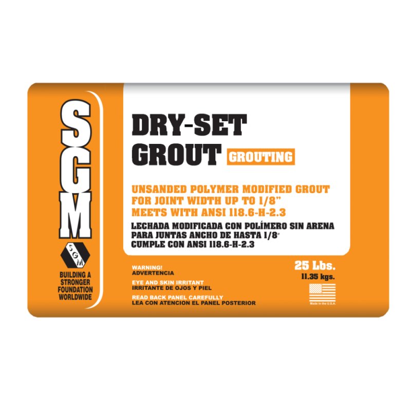 SGM Dry Set Unsanded Grout - 25 Lb. Bag