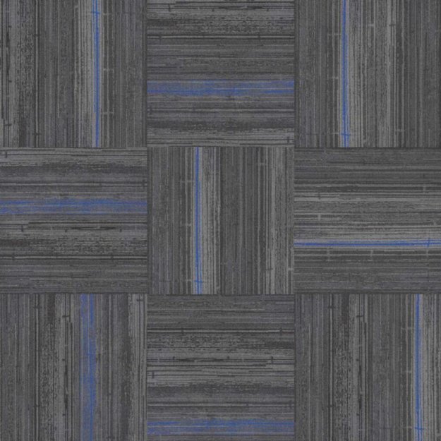(image for) Next Floor Hightlight 19.7\" x 39.4\" Solution-Dyed Nylon Carpet Tiles - Dusk Cobalt NF707102