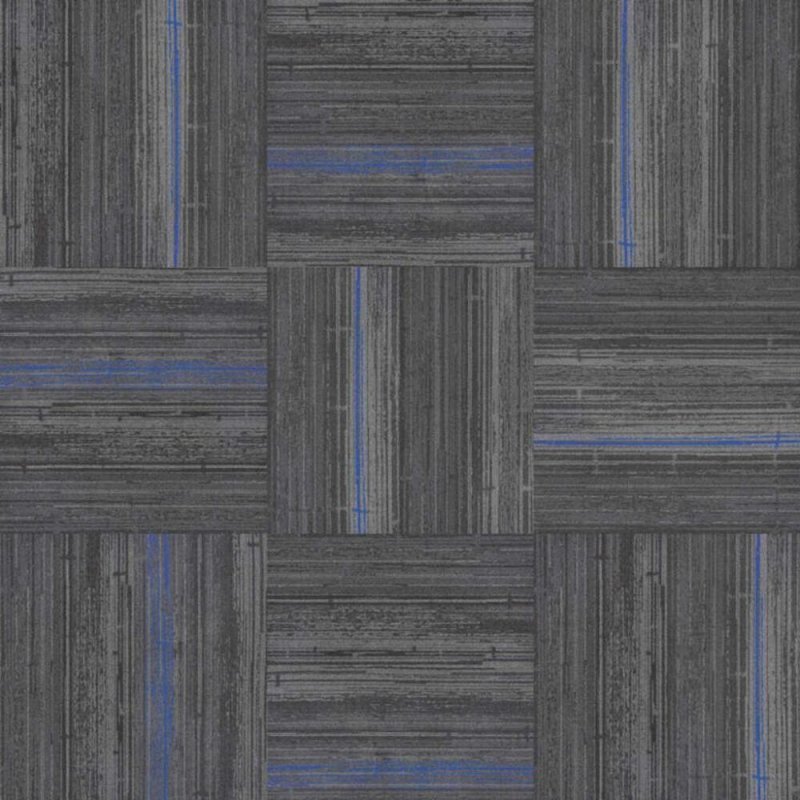 (image for) Next Floor Hightlight 19.7\" x 39.4\" Solution-Dyed Nylon Carpet Tiles - Dusk Cobalt NF707102