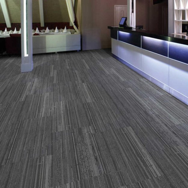 (image for) Next Floor Content Plus 19.7" x 39.4" Solution-Dyed Nylon Carpet Tiles - Dusk NF706002