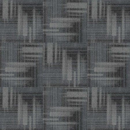 (image for) Next Floor Bandwidth 19.7" x 19.7" Solution-Dyed Nylon Carpet Tiles - Eclipse NF883010