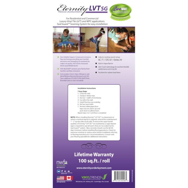 (image for) Vinyl Trends Eternity LVT SG Premium Underlayment - LVTSG100