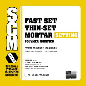 SGM FSTS1 Polymer Modified Fast Set Thin-Set Mortar 25 Lbs. - Gray