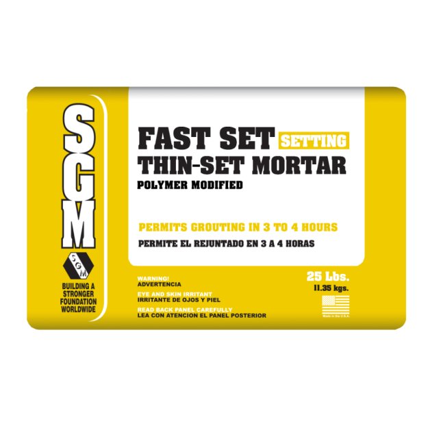(image for) SGM FSTS1 Polymer Modified Fast Set Thin-Set Mortar 25 Lbs. - Gray