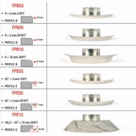 MONTOLIT FPB03TP 5/8-11 TOPROFILE Bevel Wheel - 3 mm Radius