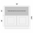 (image for) White Shaker 36" Farm Sink Base Cabinet - AMCWS-FSB36