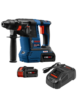 Bosch GBH18V-26K24 Brushless 1" SDS-plus Bulldog Rotary Hammer Drill Kit w/2 18 V Batteries and Carrrying Case