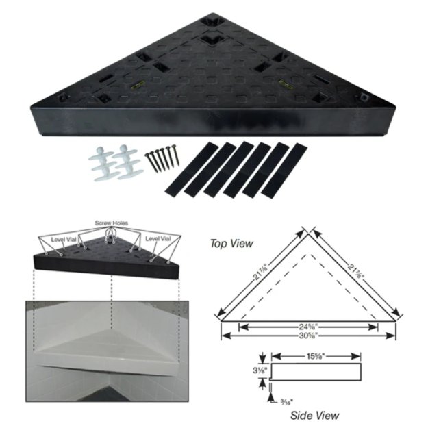 (image for) MARK E. INDUSTRIES GPSS-3024 Goof Proof Shower Seat