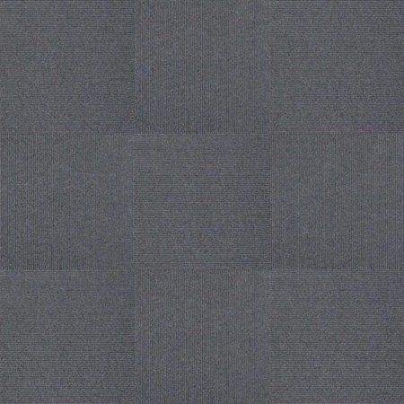 (image for) Next Floor Pinstripe 19.7" x 19.7" Solution-Dyed Twisted Polypropylene Carpet Tiles - Grey Flannel NF877018