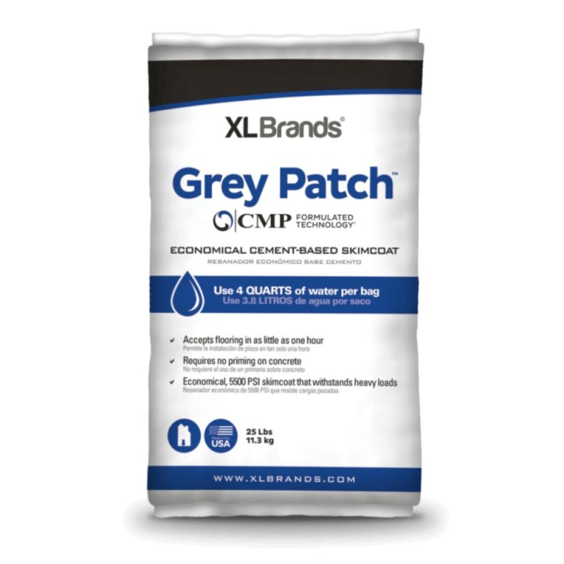 XL Brand CMP Grey Patch Economical Cement-Based Skimcoat - 25 Lb Bag