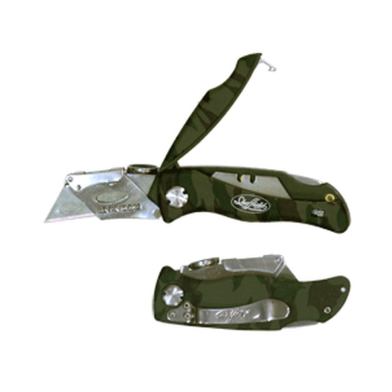 GUNDLACH 12131 Lock-Back Camo Utility Knife w/ Blade Storage
