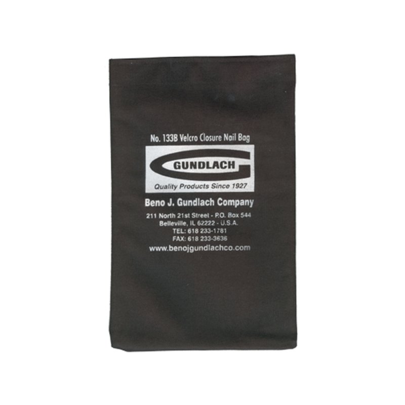 GUNDLACH 133B Nail Bag w/ Velcro Closure - Black
