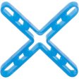 (image for) BARWALT 41052 1/8" Cross Hollow Leave-In Tile Spacers - 500 Pieces