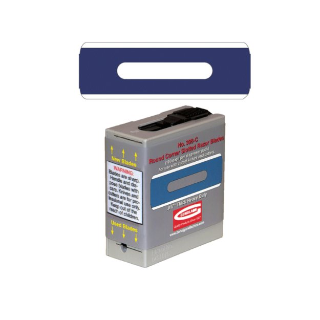 (image for) GUNDLACH 308-C Round Corner Slotted Razor Blades - 100 Pack