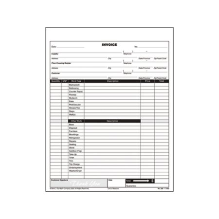 (image for) GUNDLACH 320 Pro Tile & Stone Invoice Book
