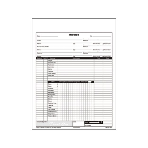 (image for) GUNDLACH 424 Pro Installer's Invoice Book