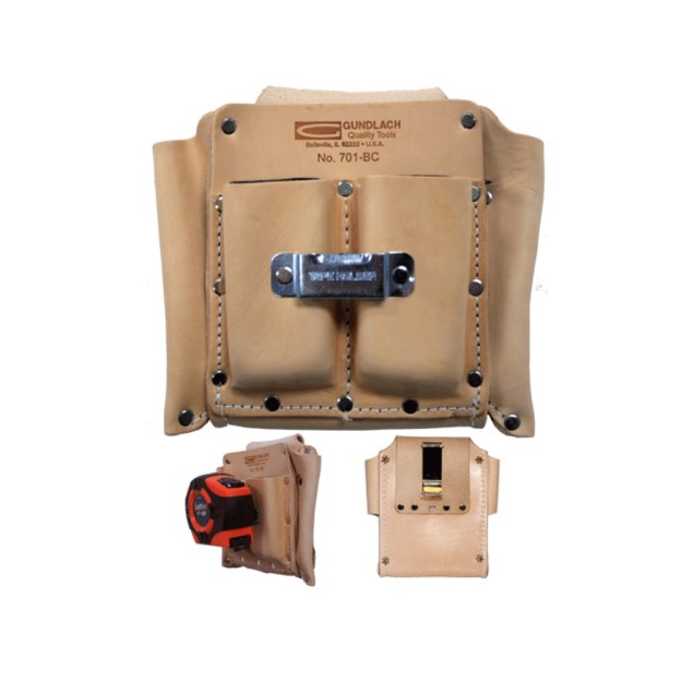 (image for) GUNDLACH 701-BC Multi Pocket Tool Pouch w/ Tape Holder, Belt Clip and Liner