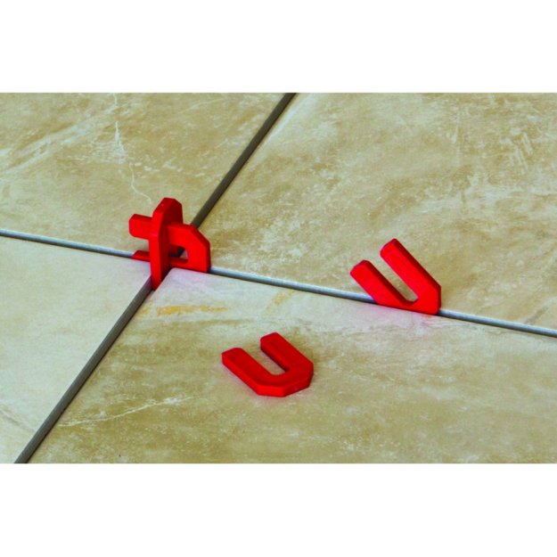 (image for) GUNDLACH B-HTS-14 1/4" Red Horseshoe Tile Spacers - 500 Per Box