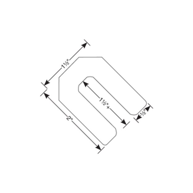 (image for) GUNDLACH HTS-18 1/8" Blue Horseshoe Tile Spacers - 100 Per Bag