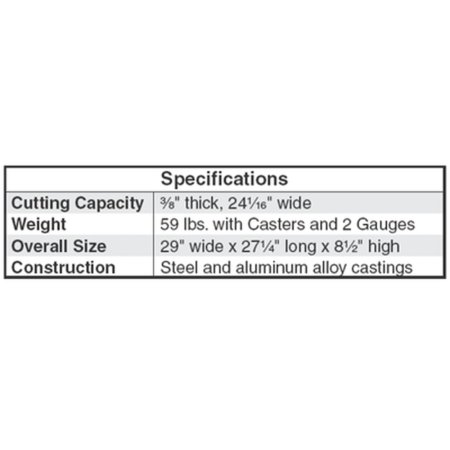 (image for) GUNDLACH H-24-4 24" Tile Cutter Replacement Lower Blade