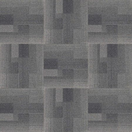 (image for) Next Floor Development 19.7" x 19.7" Solution-Dyed Twisted Polypropylene Carpet Tiles - Gunmetal NF811010