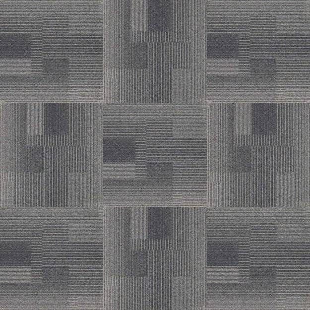 (image for) Next Floor Development 19.7" x 19.7" Solution-Dyed Twisted Polypropylene Carpet Tiles - Gunmetal NF811010