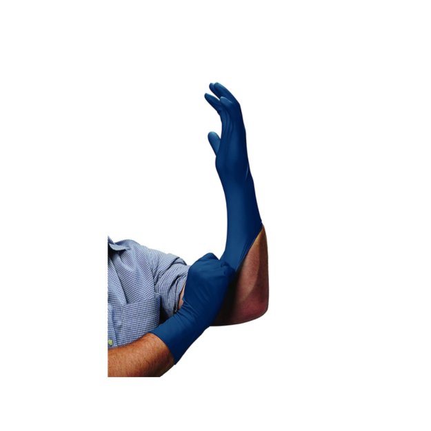 (image for) VENOM STEEL VEN6025 Blue Latex Extra Long Gloves - 30 Per Box