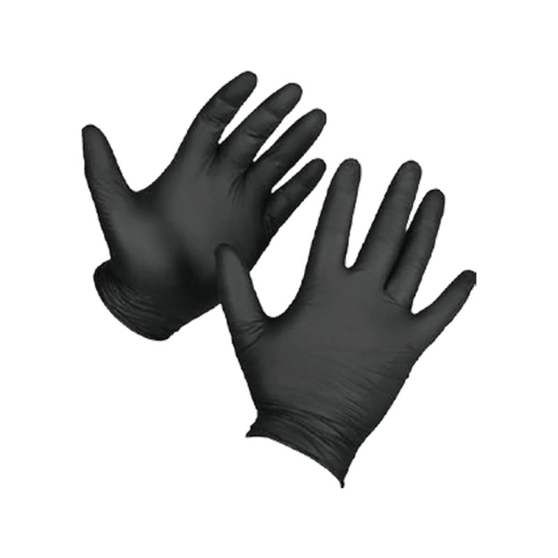 VENOM STEEL VEN6045N Black Nitrile Rubber Gloves - 50 Per Box
