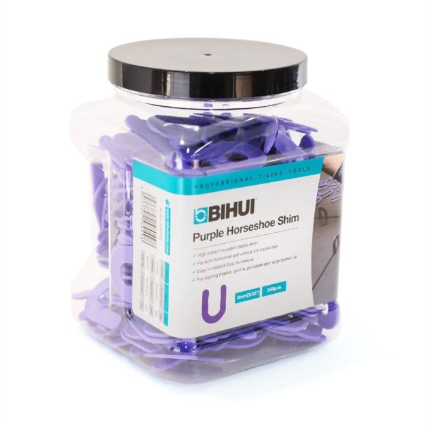 (image for) BIHUI HSP350 3/32" Puple Horseshoe Tile Spacers - 350 Pack