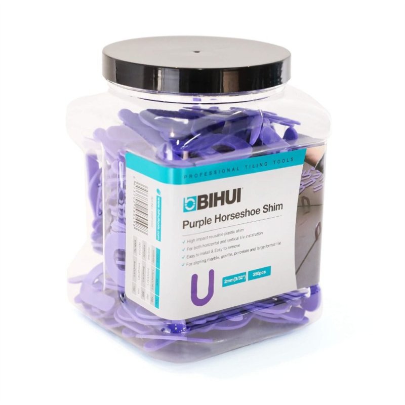 (image for) BIHUI HSP350 3/32" Puple Horseshoe Tile Spacers - 350 Pack