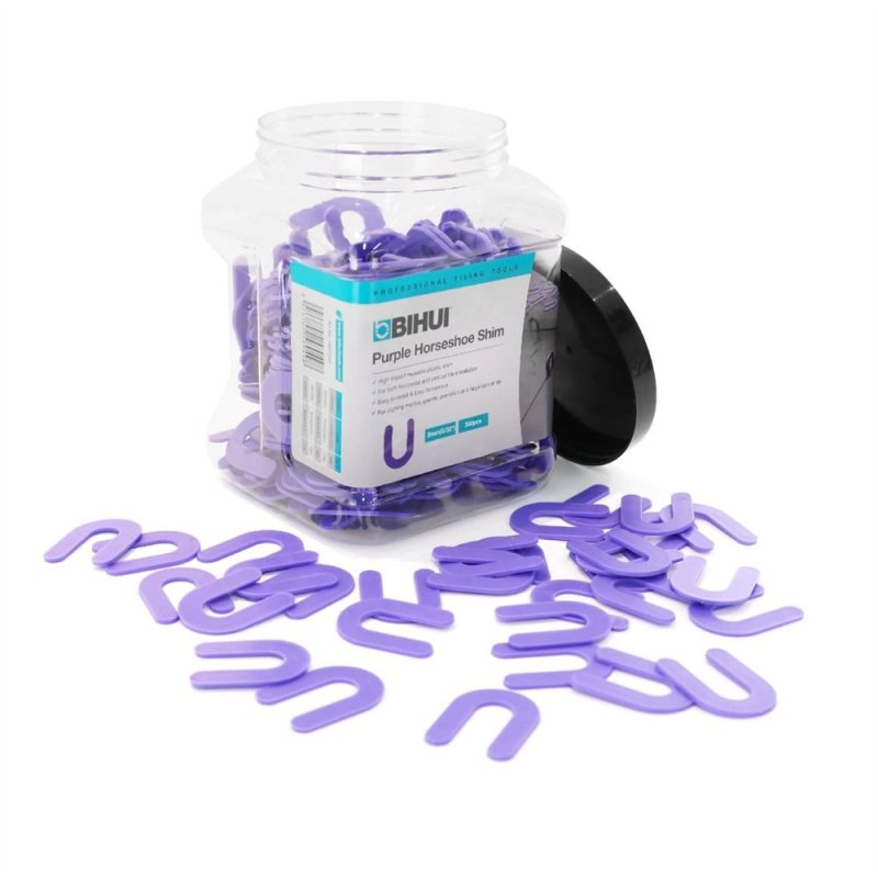 BIHUI HSP350 3/32\" Puple Horseshoe Tile Spacers - 350 Pack