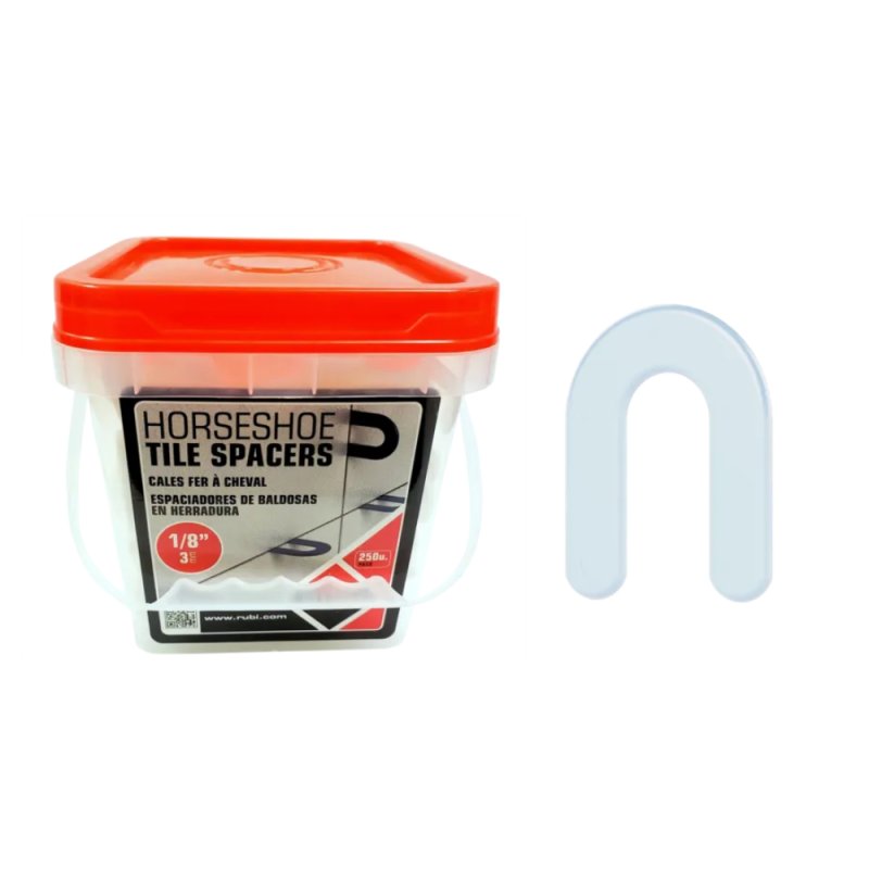 RUBI 13840 1/8\" Horseshoe Spacers - 250 Per Jar