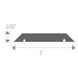 (image for) MD PRO 1" Aluminum Flat Joiner - Hammered Silver ( HSI )