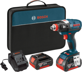 Bosch IDH182-01 18 V EC Brushless 1/4" and 1/2" Two-In-One Bit/Socket Impact Driver Kit w/Carrying Bag
