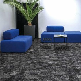 Next Floor Quarry 19.7" x 19.7" Solution-Dyed Nylon Carpet Tiles - Iron NF726003
