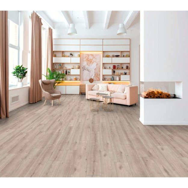 (image for) Maxxi Floors Room Suite 54.33 x 9.52 Waterproof Surface Laminate Floor - Kashmir Oak Silver RV829ZB