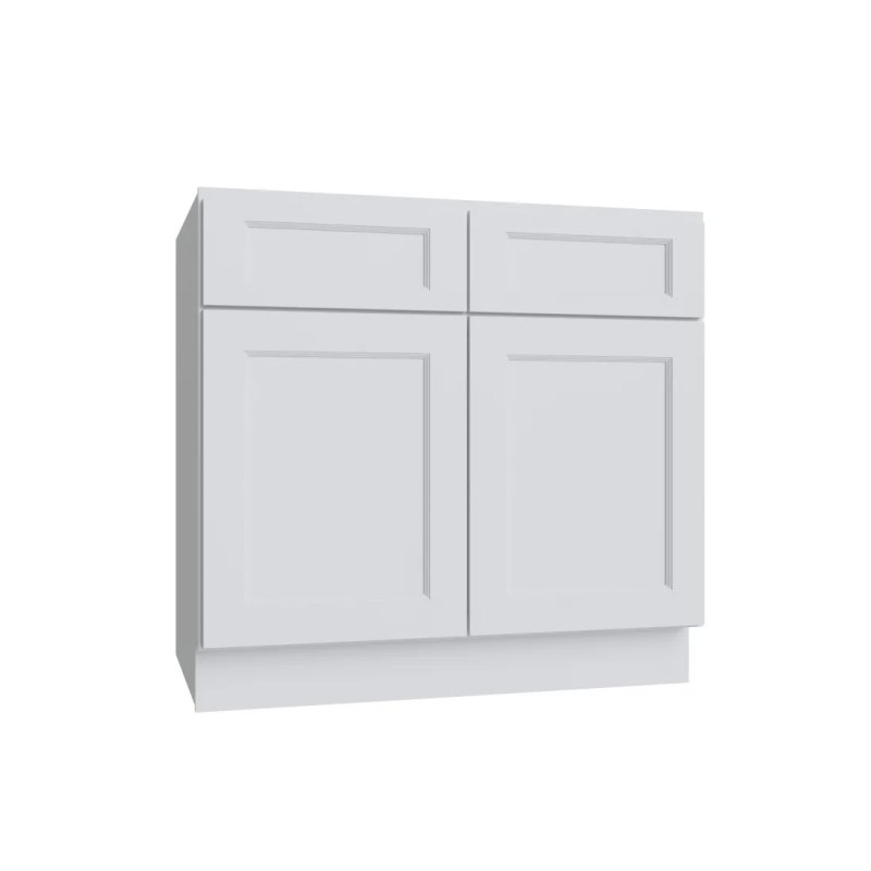 (image for) Bright White 24\" Double Door Base Cabinet - BW-B24-2