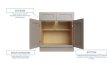 (image for) Brooklyn White 3-Drawer Base Cabinet - BW-DB33-3